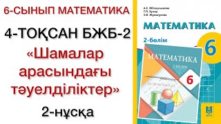 6 сынып математика 4 тоқсан 2 бжб 2 нұсқа