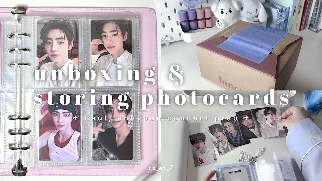 [ 作業動画 ] (BGMなし)トレカ開封、ヒンス・ピーチジョンunhoxing、ソンムル梱包etc...  ENHYPEN/성훈/ソンフン/トレカ整理/生活音