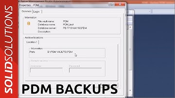SOLIDWORKS PDM - Backups