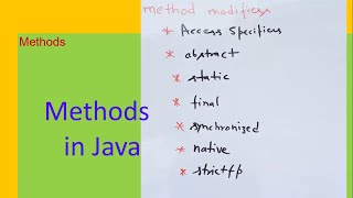methods in java tutorial-8 (2019)