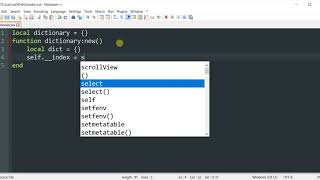 Implement Dictionary in LUA programming