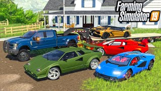 RICH REDNECK BUYS $5,000,000 IN NEW SUPERCAR'S! | (ROLEPLAY) FARMING SIMULATOR 2019