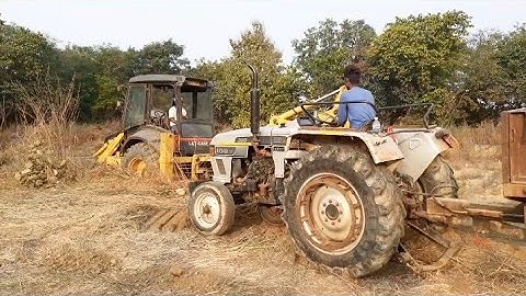 JCB 3DX Loading Soil On Swaraj 843XM Tractor And Eicher Tractor | jcb and tractor videos