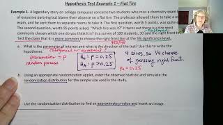 Stat 243 Module 6 Video 3 Hypothesis Test Example 1 - Flat Tire