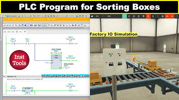 PLC Program for Sorting Boxes using Factory IO Simulation