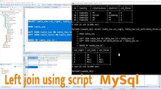Left Join using comment line MySQL