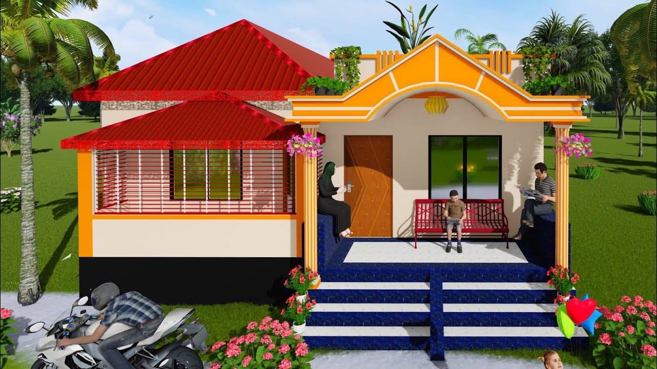 3 bedroom tin shed house design | 3 room tin shed house | tiner barir design |Tin shed house design|
