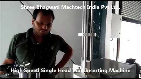 High Speed Single Head Wad Inserting Machine with Cap elevator and Glue attachment