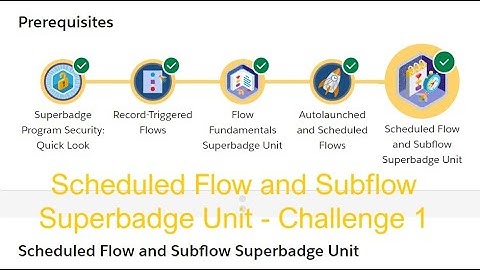 Scheduled Flow and Subflow Superbadge Unit | Challenge 1 | Solution