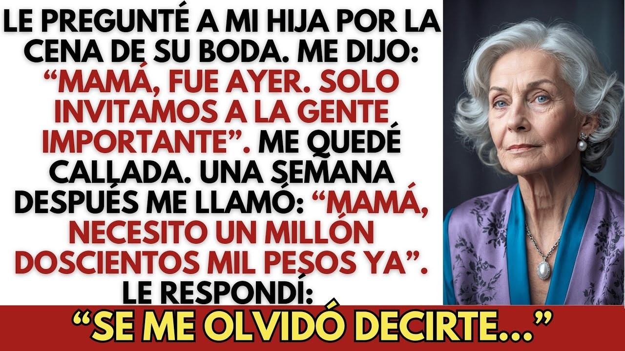 Mi Hija No Me Invitó A Su Boda Y Me Mandó Una Cuenta De 65000 Dólares…