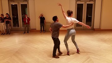 Salsa On2 Intermediate Turn Pattern Combo Partnerwork by Sergio and Sheena #115