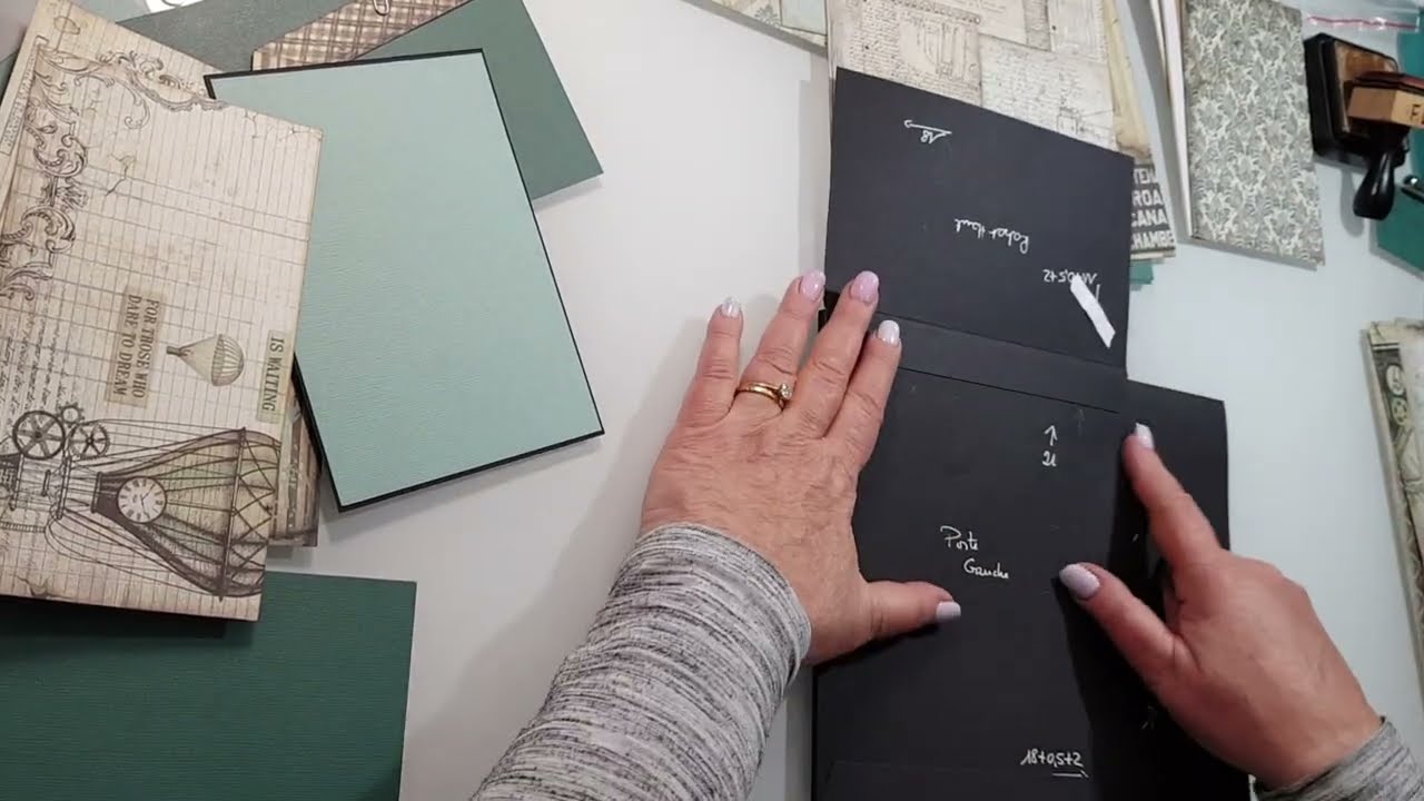 #album Voyages Fantastiques page 7#scrapbooking #albumphoto #tutofrancais #diy #stamperia