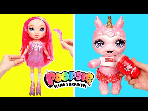 Unboxing Magical Poopsie Surprise || Poopsie Rainbow Surprise And Pinky Llama With Glitter Slime