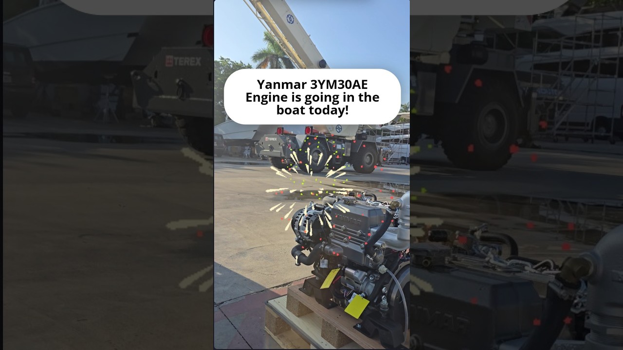 ⁣Getting a Yanmar 3YM30AE Diesel Engine into a 1998 Island Packet 320 Sailboat