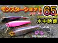 モンスターショット65　最小新サイズの水中映像の動きがスゴイ　各フックセッティング　ショアジギング好きにも使いやすい