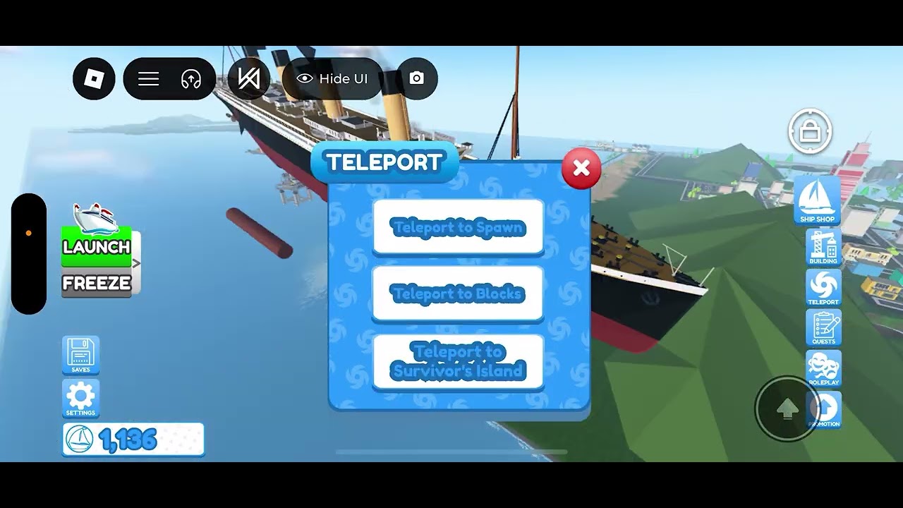 Build a ship to survivors Island???