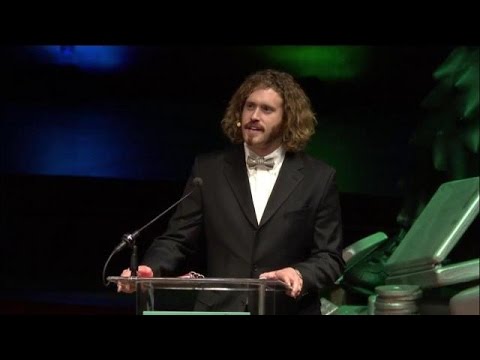 T.J. Miller Opens the 2015 Crunchies - Silicon Valley's T.J. Miller opens the 2015 Crunchies with his thoughts on the tech industry, the Crunchies award statue, and the Sony hack.