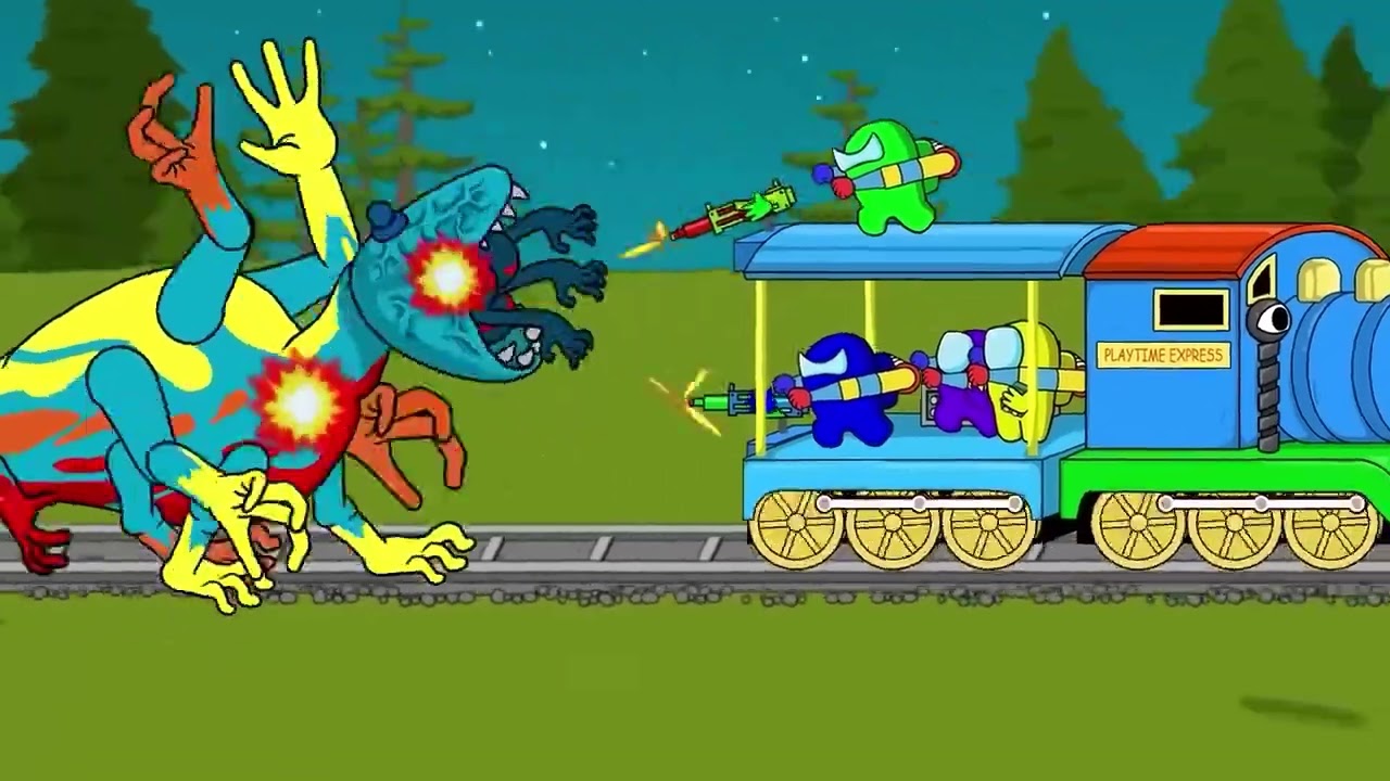 어몽어스 Among Us VS DOEY Family (Poppy Playtime 1- 4 ) | AMONG US FUNNY ANIMATION  - Among Us Animati