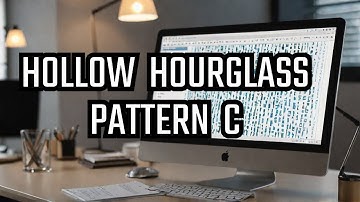 C Program to Print Hollow Hourglass Pattern in C Programming Language Tutorial