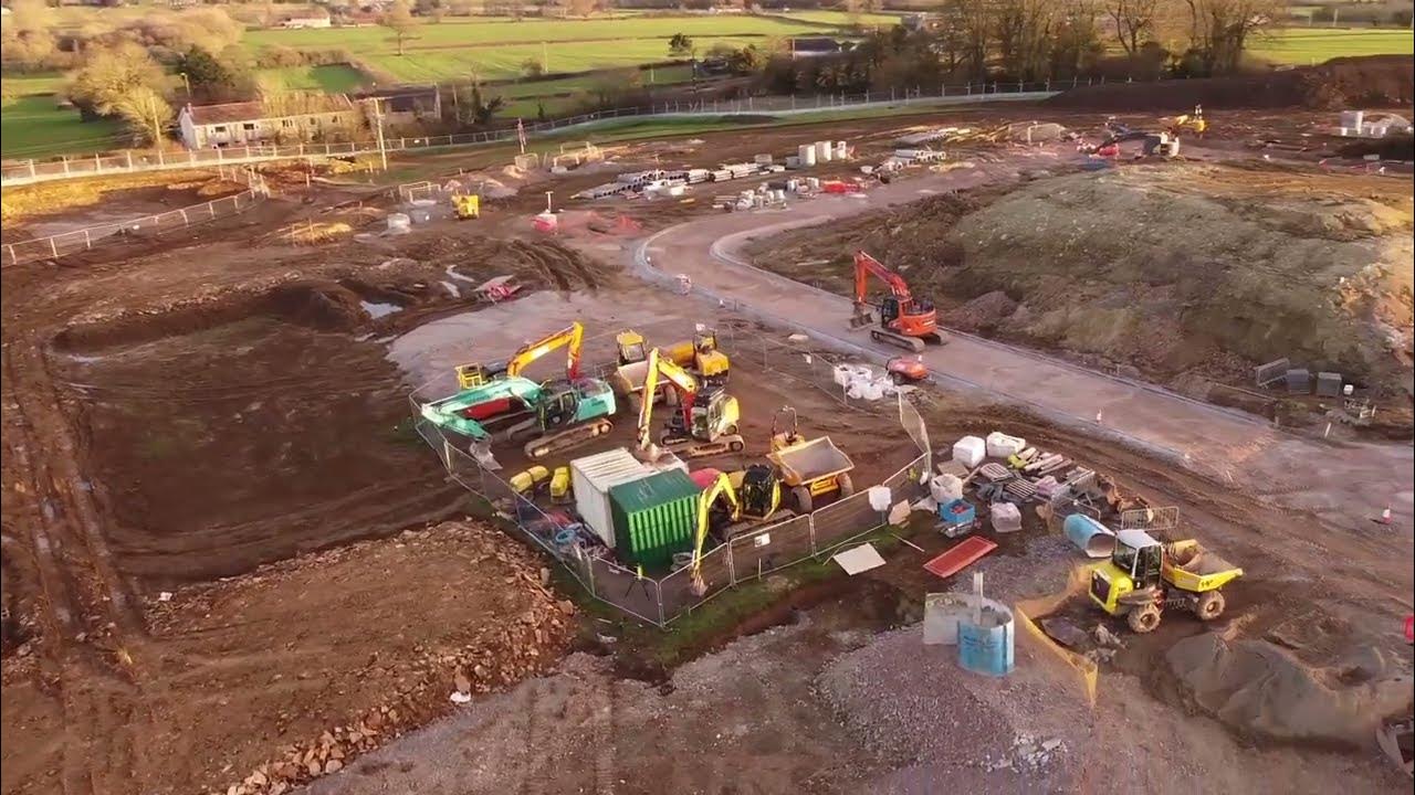 FROME, Keyford Meadows, sandy hill lane. (construction site) housing