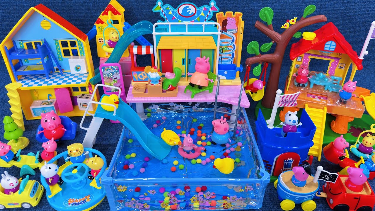 10 Minutes Satisfying with Unboxing Peppa Pig Water Park Swimming Pool Playset ASMR｜Review Toys