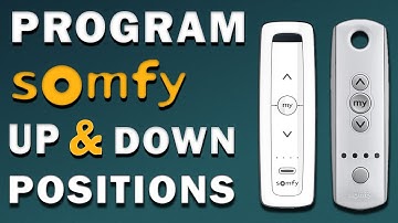 Program Somfy Remote - somfy motor UP & Down Positions