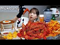 🍗마라맛 치킨의 끝판대장 등장!🥳 Real 통새우치킨에 찐마라맛을 태워?! 닭똥집 치킨먹방 CHICKEN MUKBANG ASMR EATINGSHOW REALSOUND 먹방