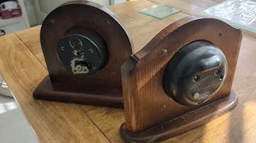 Smiths Mantel Clocks (1 mains, 1 clockwork) PROFESSIONALLY converted to Quartz AA Battery.
