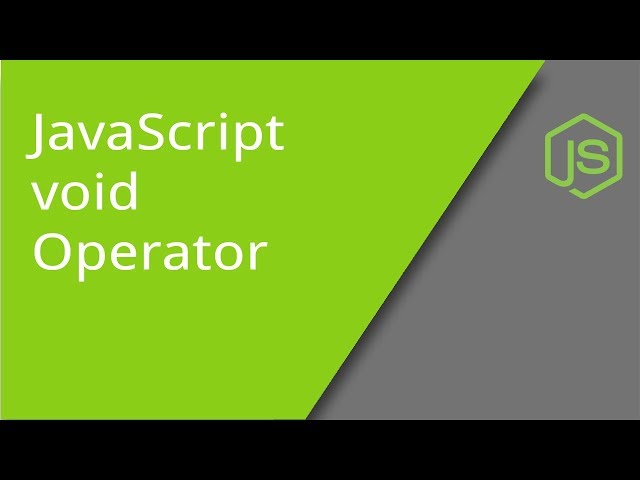 JavaScript void Operator