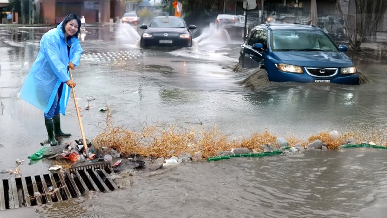 From Flooded to Flowing Restoring a Blocked Street Drain - YouTube