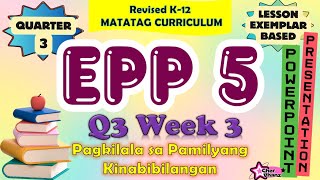 Epp 5 Quarter 3 Week 4 Matatag Curriculum Revised K 12 Le Based ...