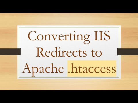 Converting IIS Redirects to Apache .htaccess