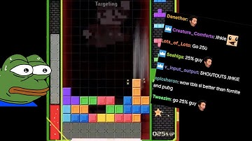 I had a Tetris 1v1 in the GDQ Tetris 99 World Championship