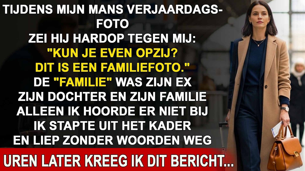 Mijn man vroeg me uit de foto te stappen — dus stapte ik uit zijn leven