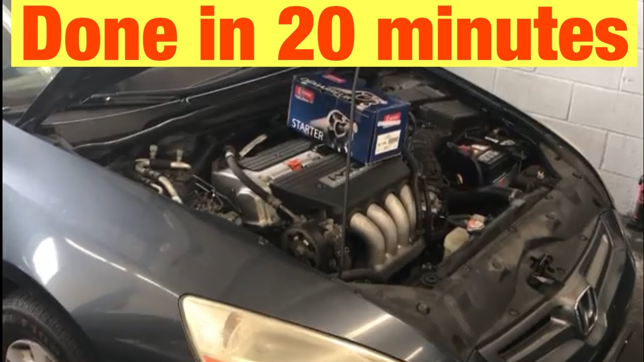 How To Replace A Starter On A 2002-2007 Honda Accord With A 2.4l Engine