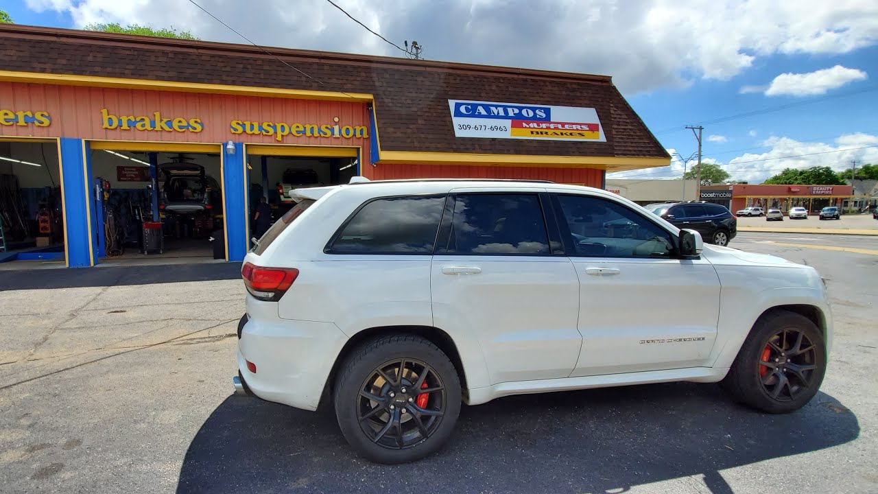 Jeep SRT BORLA ATAX realigned by Campos muffler shop. YouTube