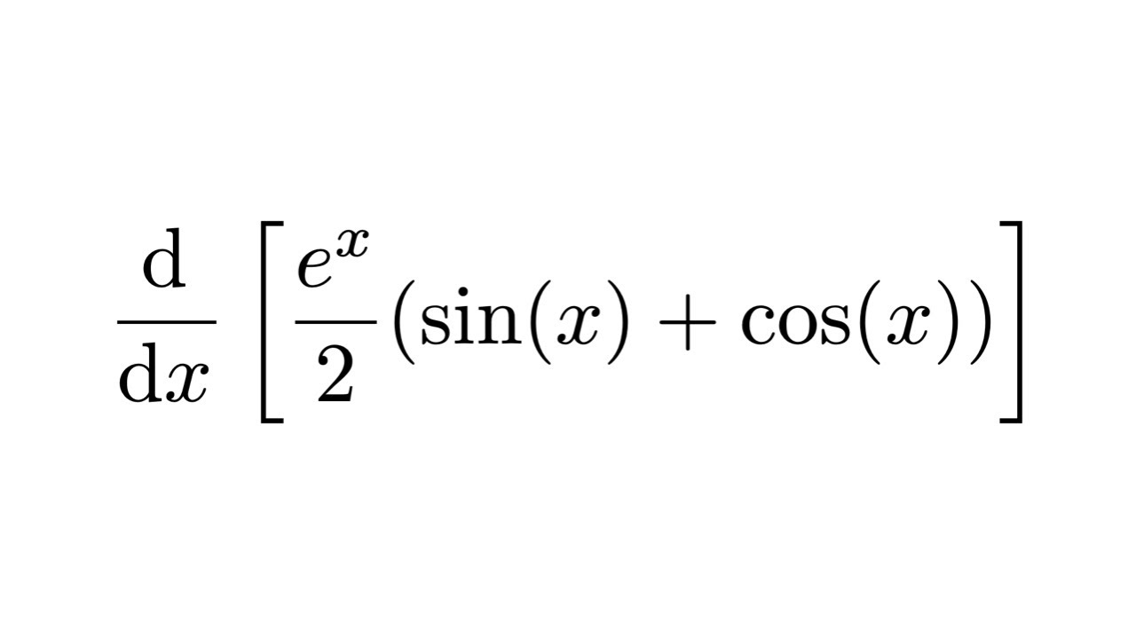 Derivative Of e x 2 sin x cos x YouTube Derivative Of e x 2 sin x cos x YouTube