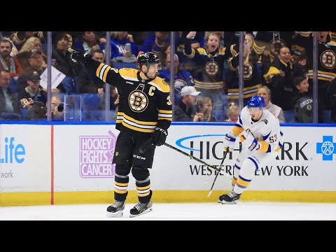 Bruins enter the zone in style; Bergeron bangs it home