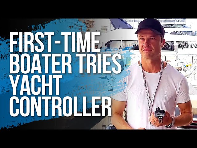 First-Time Boater Tries Yacht Controller Maximo on 47' Galeon!