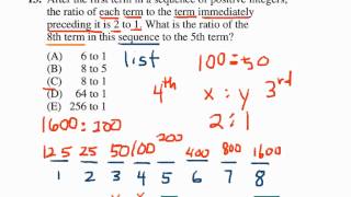SAT Math - Ratio of Terms in a Sequence