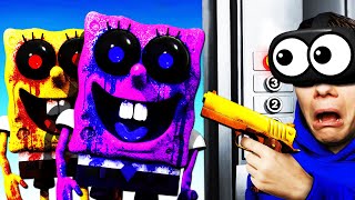 REAL vs FAKE SPONGEBOB In VR ELEVATOR