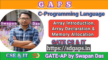 8.1 Array Introduction Array Declaration & Memory Allocation For Array || C Program || By Swapan Das