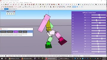 Using sketchup to model robot walking gait