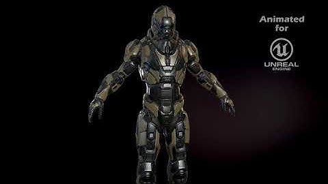 Low-poly model of the character "Sci-Fi  Soldier H"