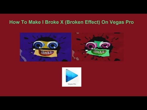 How To Make I Broke X (Broken Effect) On Vegas Pro