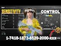 BEST SENSITIVITY CODE+CONTROL SETTINGS BGMI/PUBG MOBILE