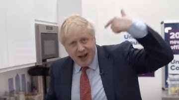 Boris Johnson answers questions on tea break in Tories