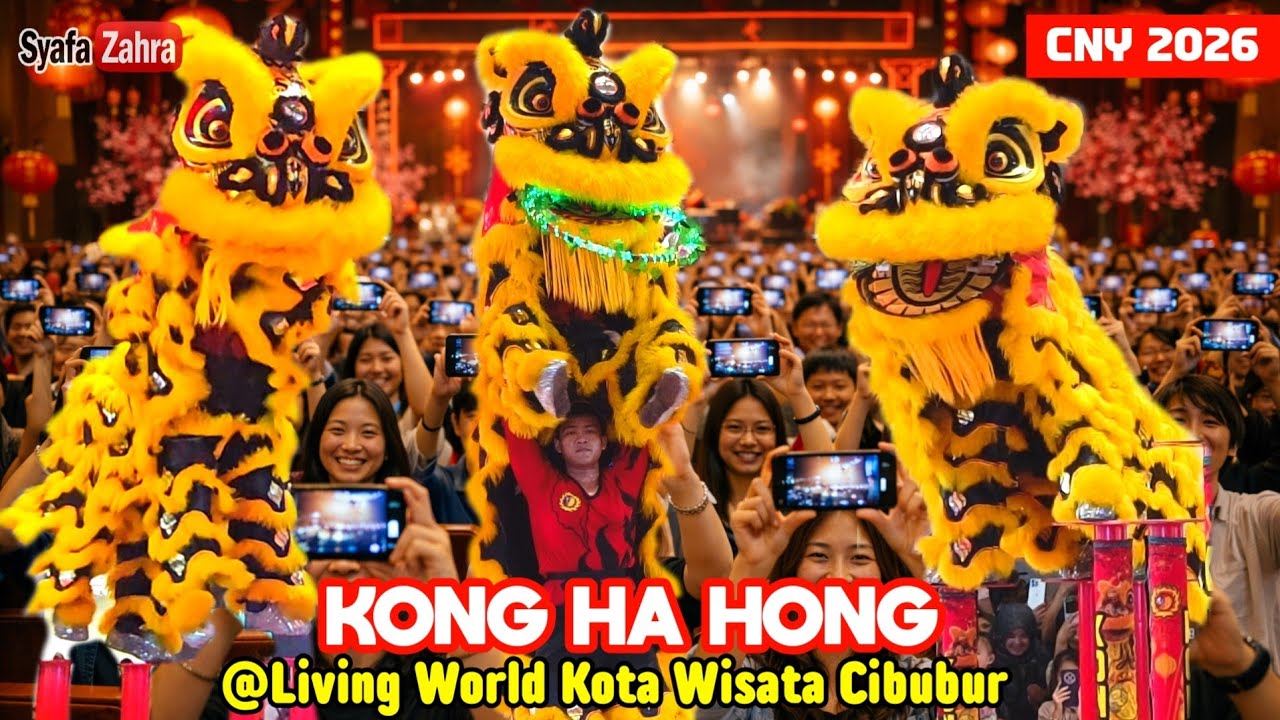 IMLEK 2026, Atraksi Barongsai KONG HA HONG Lion Dance | Living World Kota Wisata