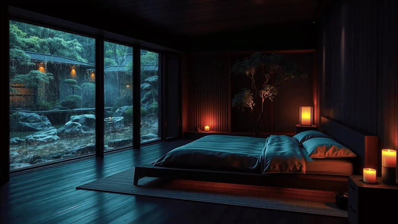 (No Ads) Cozy Rainy Night 🌧️🎹 Gentle Piano Music Ambience for Deep Sleep