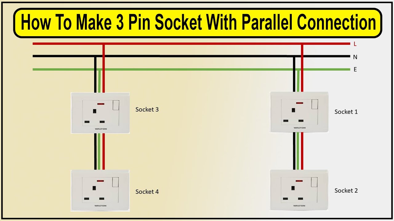 How To Make 3 Pin Socket With Parallel Connection - YouTube